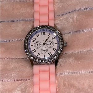Pink sparkly watch